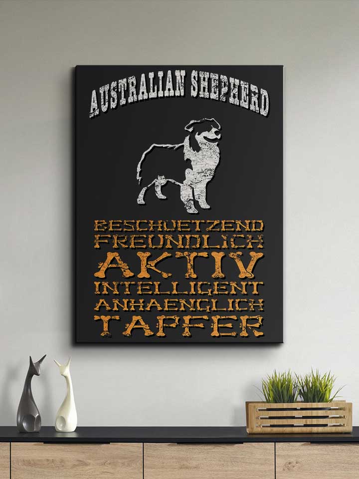 hund-australian-shepherd-leinwand schwarz 2