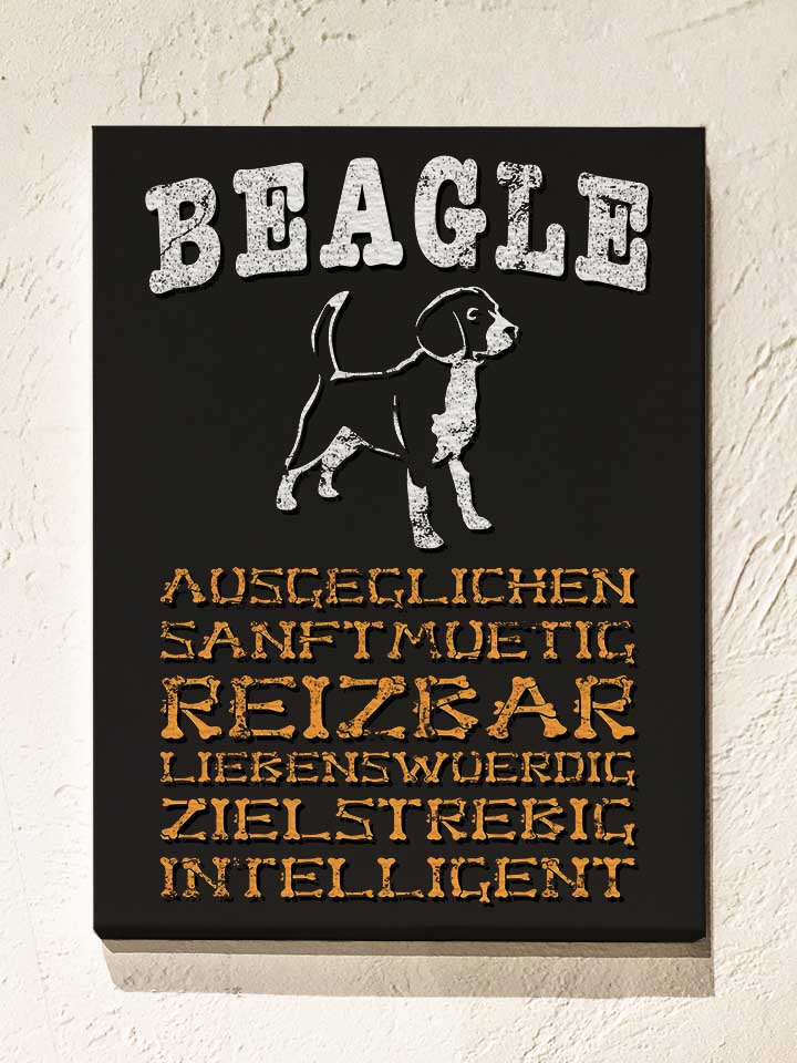 hund-beagle-leinwand schwarz 1