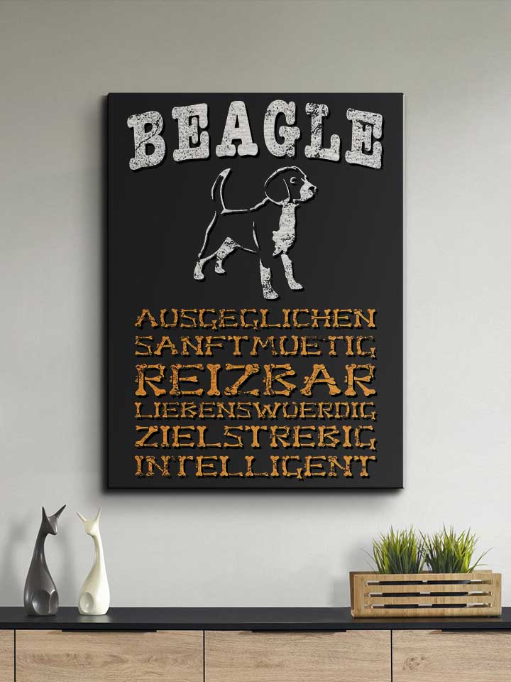 hund-beagle-leinwand schwarz 2