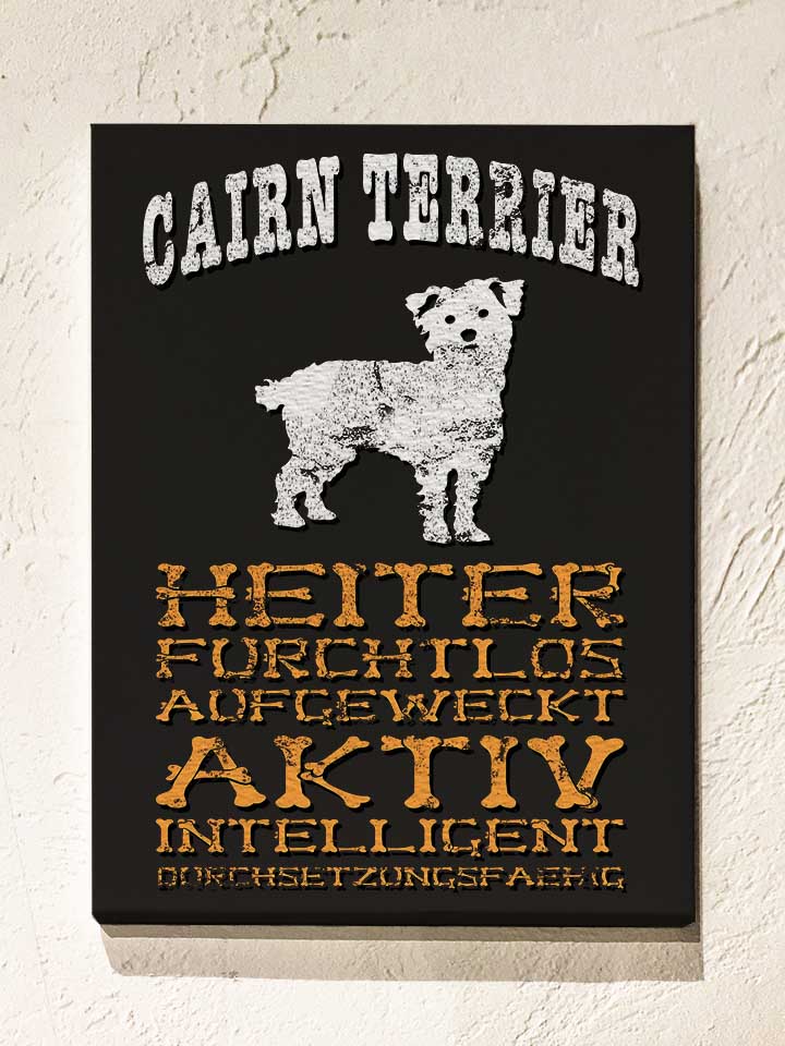hund-cairn-terrier-leinwand schwarz 1
