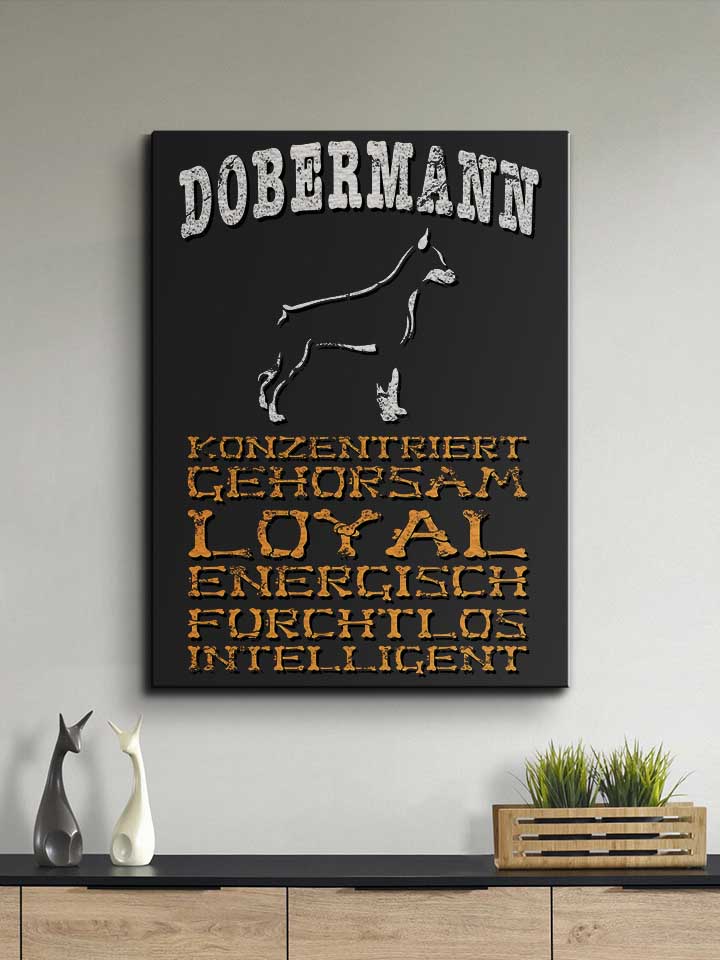 hund-dobermann-leinwand schwarz 2