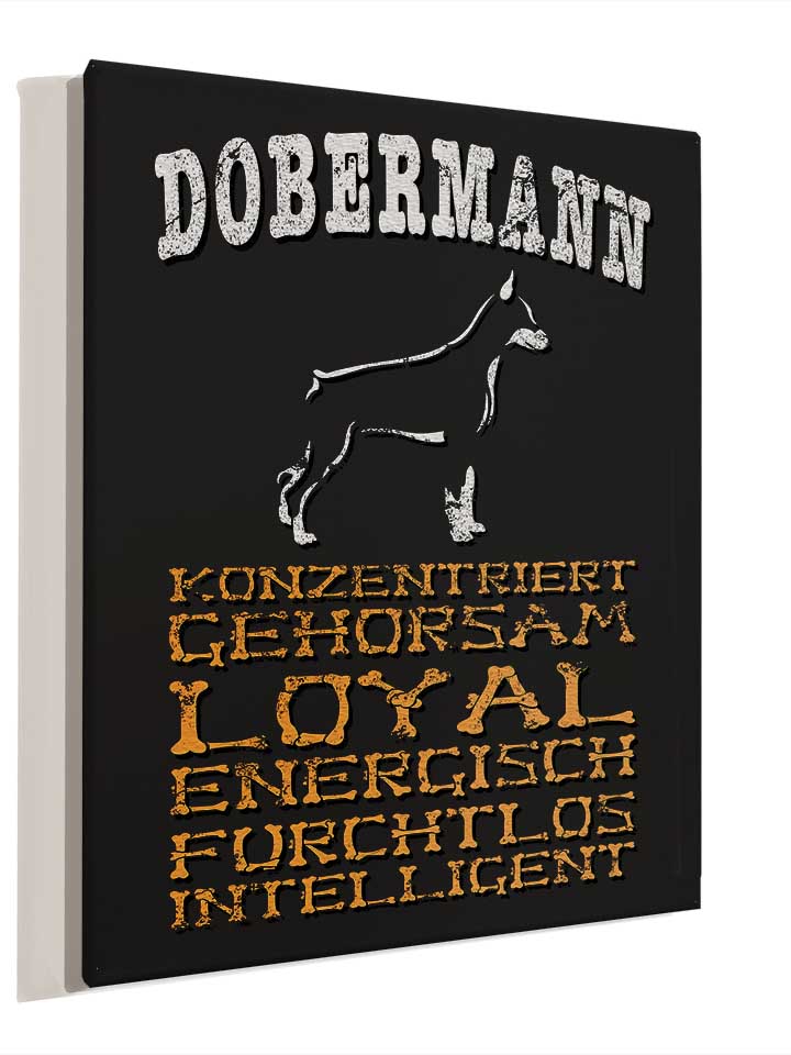 hund-dobermann-leinwand schwarz 4