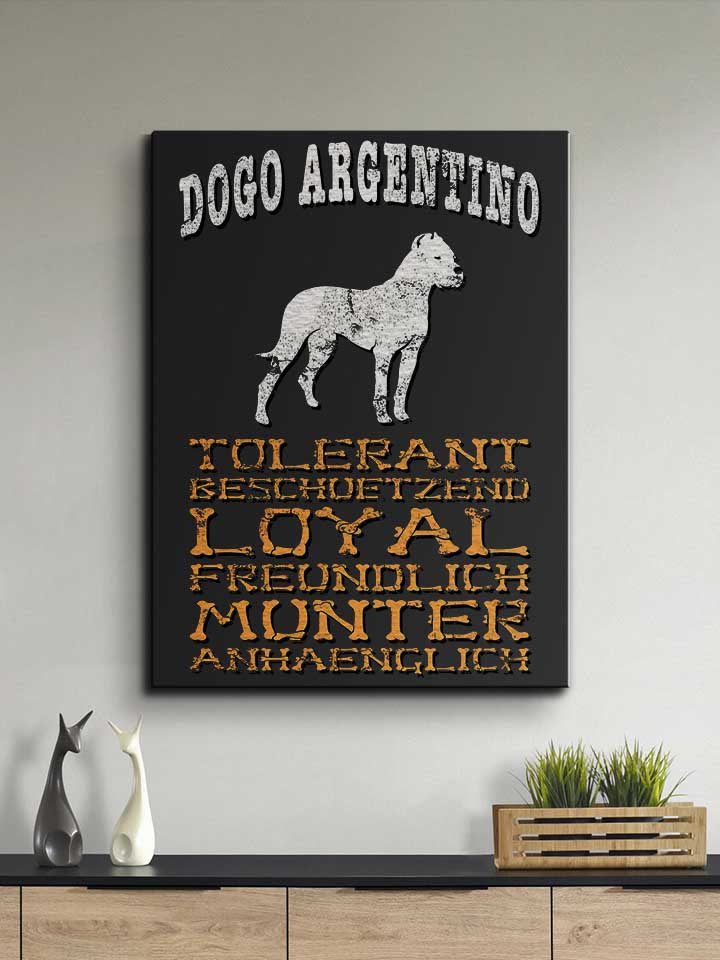 hund-dogo-argentino-leinwand schwarz 2