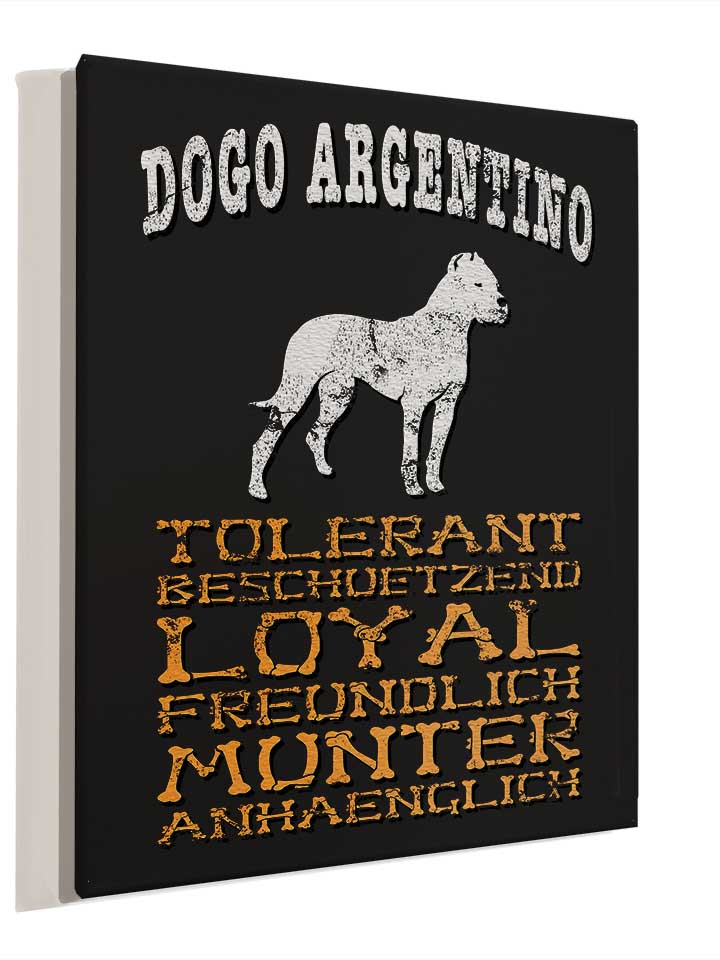 hund-dogo-argentino-leinwand schwarz 4