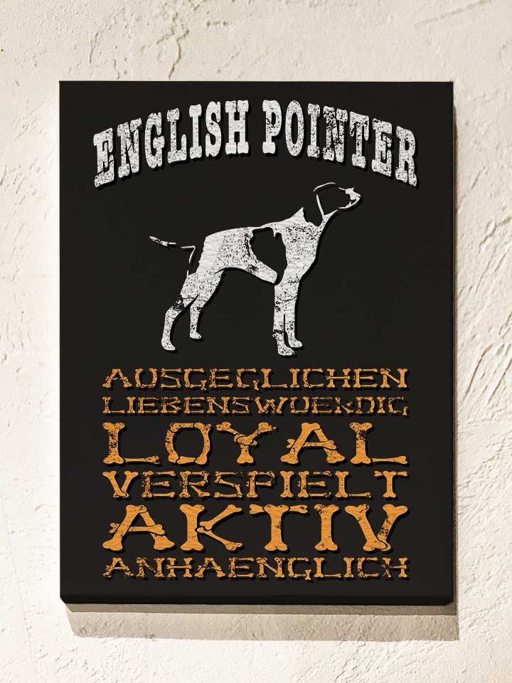 Hund English Pointer Leinwand