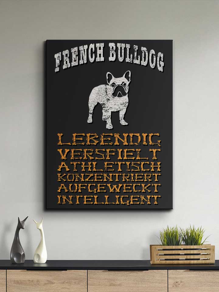 hund-french-bulldog-leinwand schwarz 2