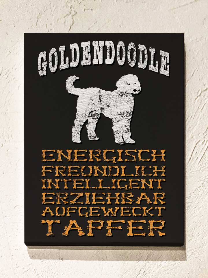 hund-goldendoodle-leinwand schwarz 1
