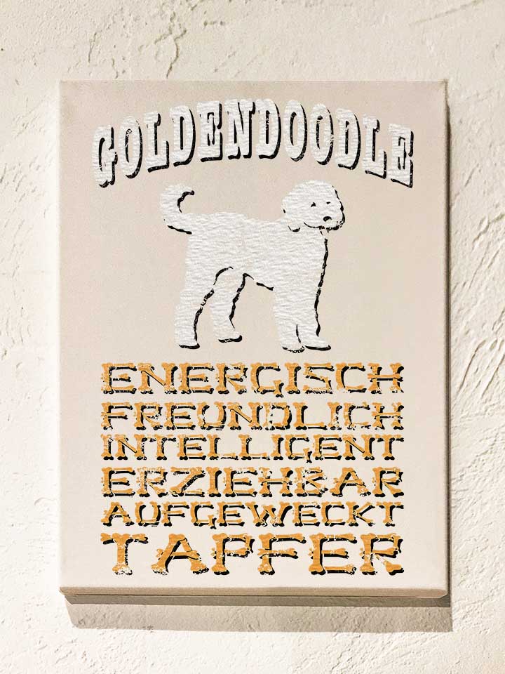 hund-goldendoodle-leinwand weiss 1