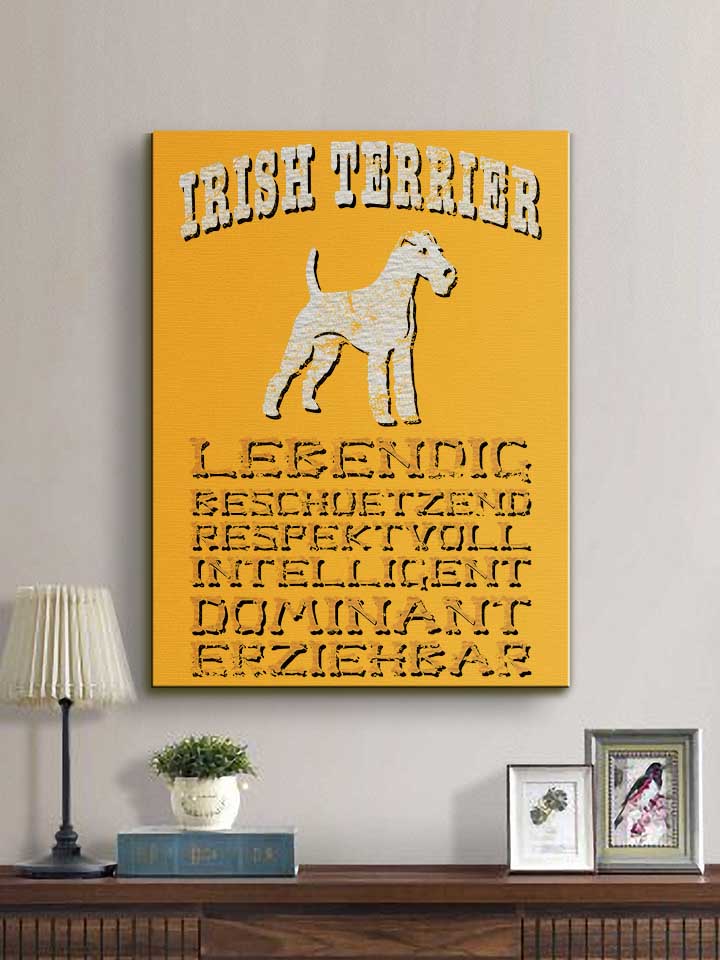 hund-irish-terrier-leinwand gelb 2