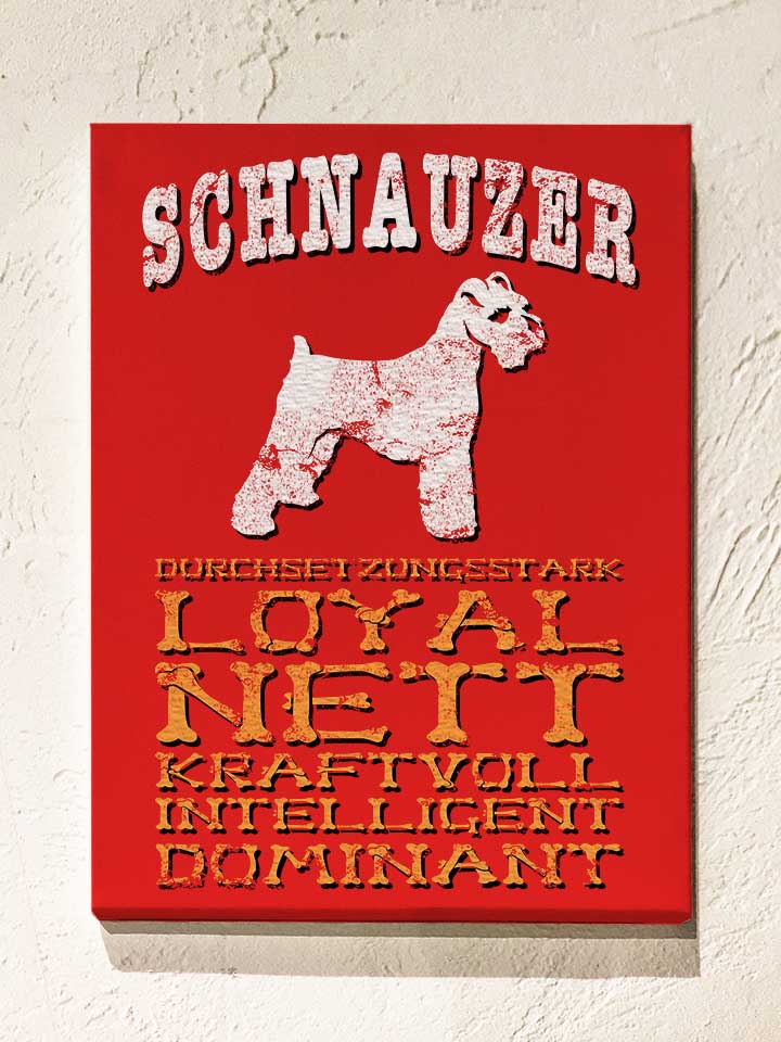 hund-schnauzer-leinwand rot 1