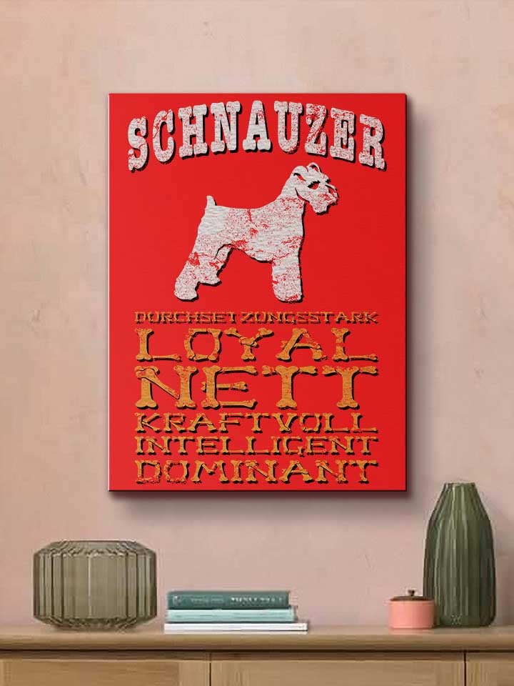 hund-schnauzer-leinwand rot 2