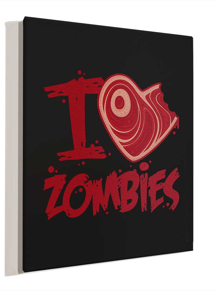 i-love-zombies-with-meat-heart-leinwand schwarz 4