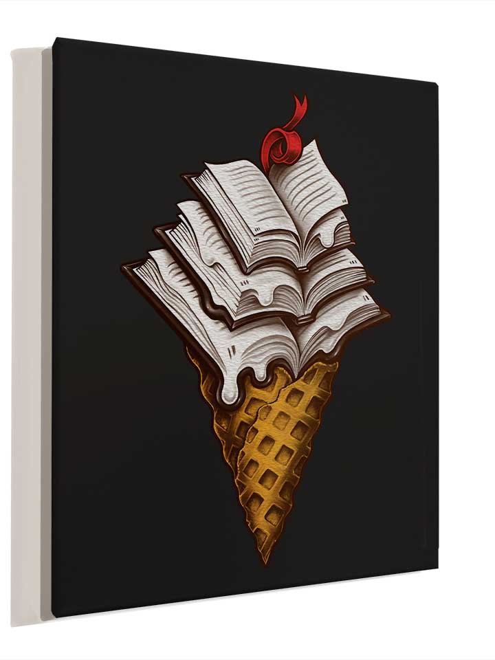 ice-cream-books-leinwand schwarz 4