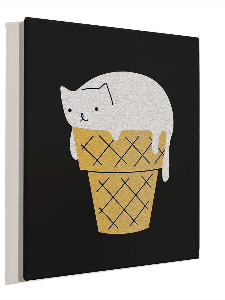 ice-cream-cat-leinwand schwarz 4