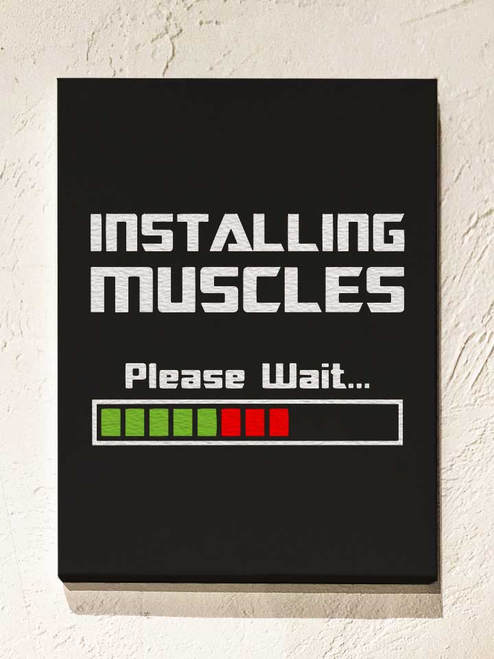 installing-muscles-please-wait-fitness-leinwand schwarz 1