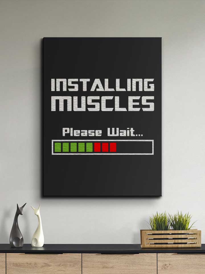 installing-muscles-please-wait-fitness-leinwand schwarz 2
