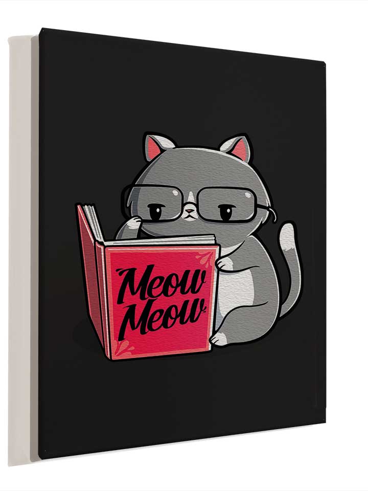 introvert-book-cat-leinwand schwarz 4