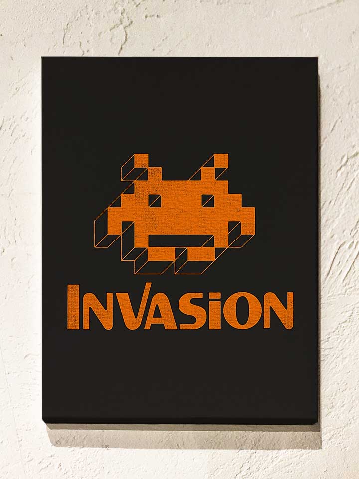 Invasion Leinwand schwarz 30x40 cm