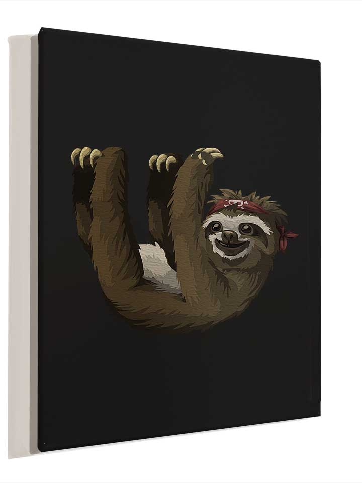 invisible-rope-sloth-leinwand schwarz 4
