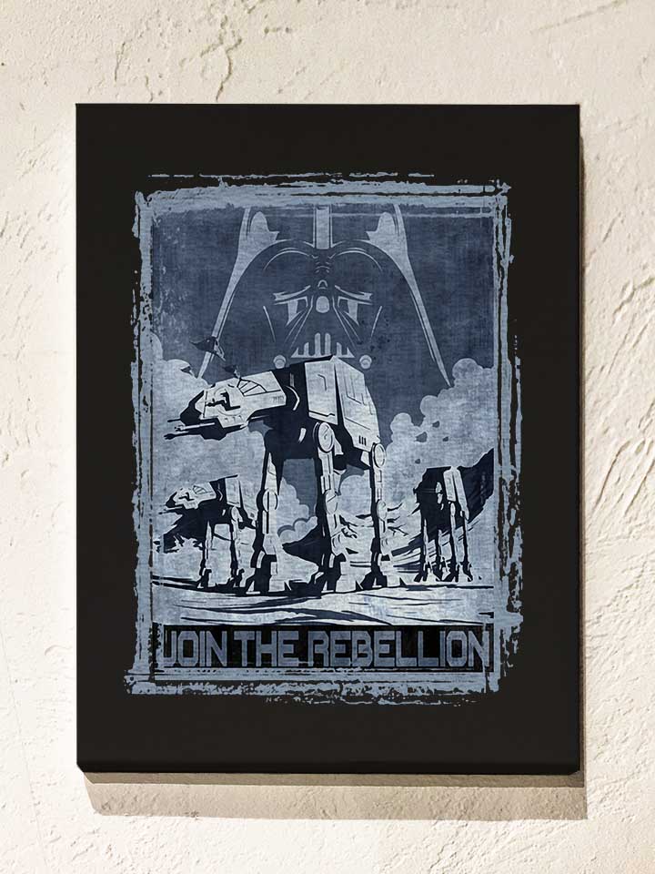 Join The Rebellion Leinwand schwarz 30x40 cm