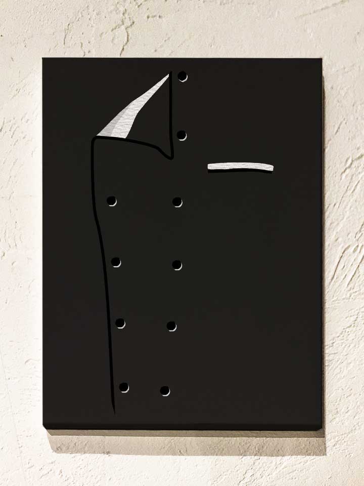 Kochjacke Leinwand schwarz 30x40 cm