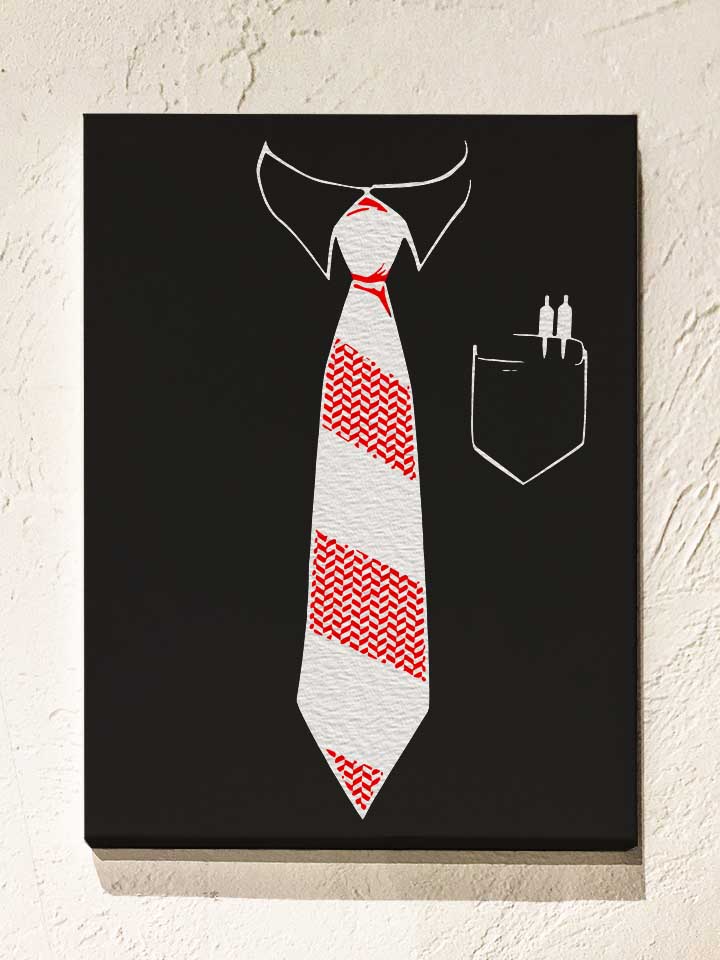 Krawatte Leinwand schwarz 30x40 cm