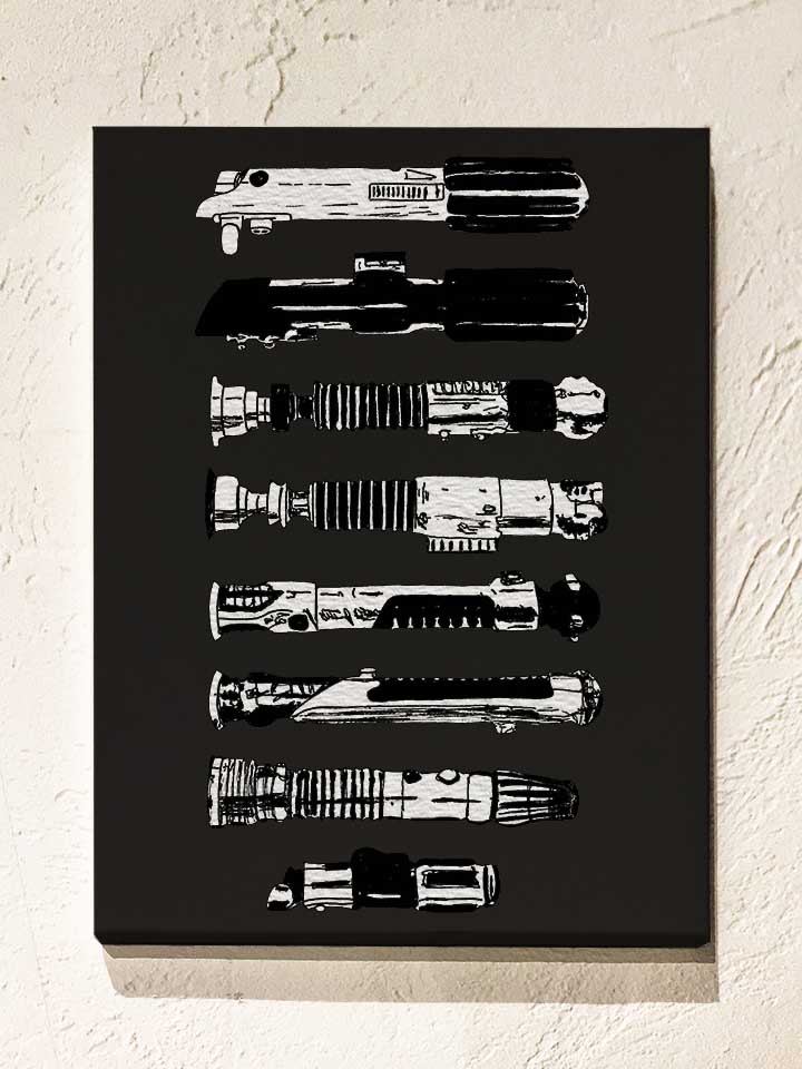 lightsaber-collection-leinwand schwarz 1