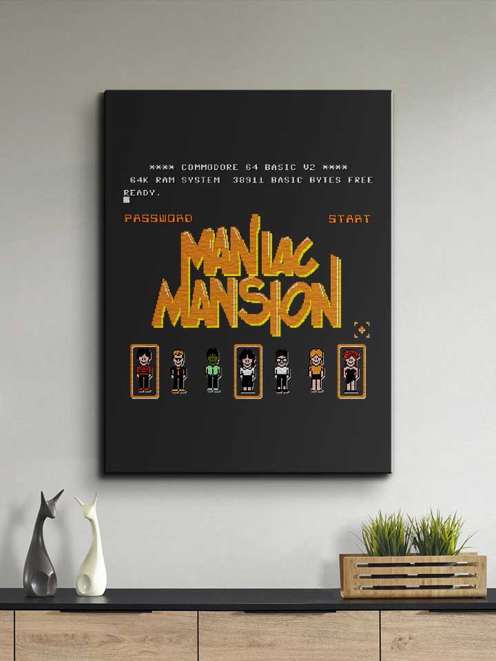 maniac-mansion-leinwand schwarz 2