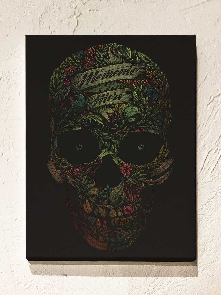 memento-skull-leinwand schwarz 1