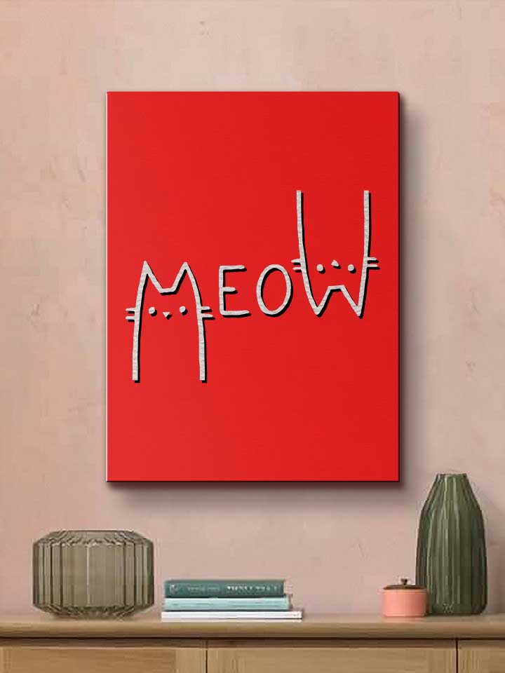 meow-cat-leinwand rot 2