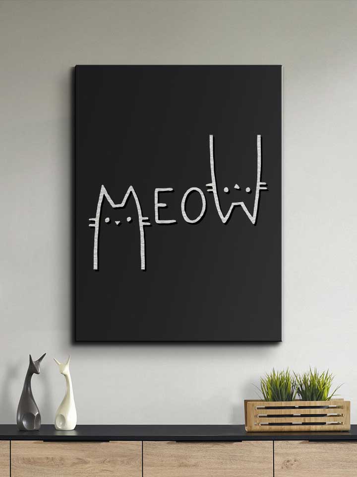 meow-cat-leinwand schwarz 2