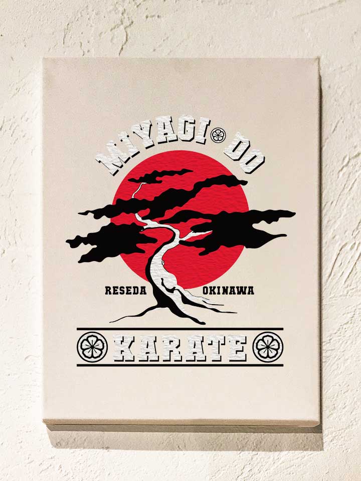 Mister Miyagi Karate Leinwand weiss 30x40 cm