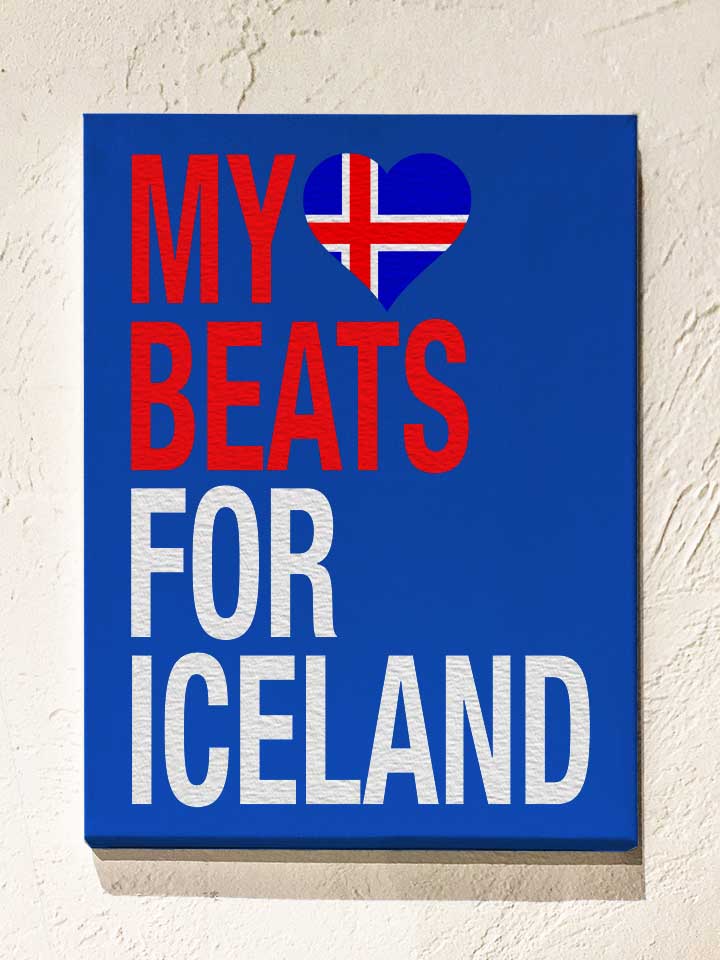 My Heart Beats For Iceland Leinwand