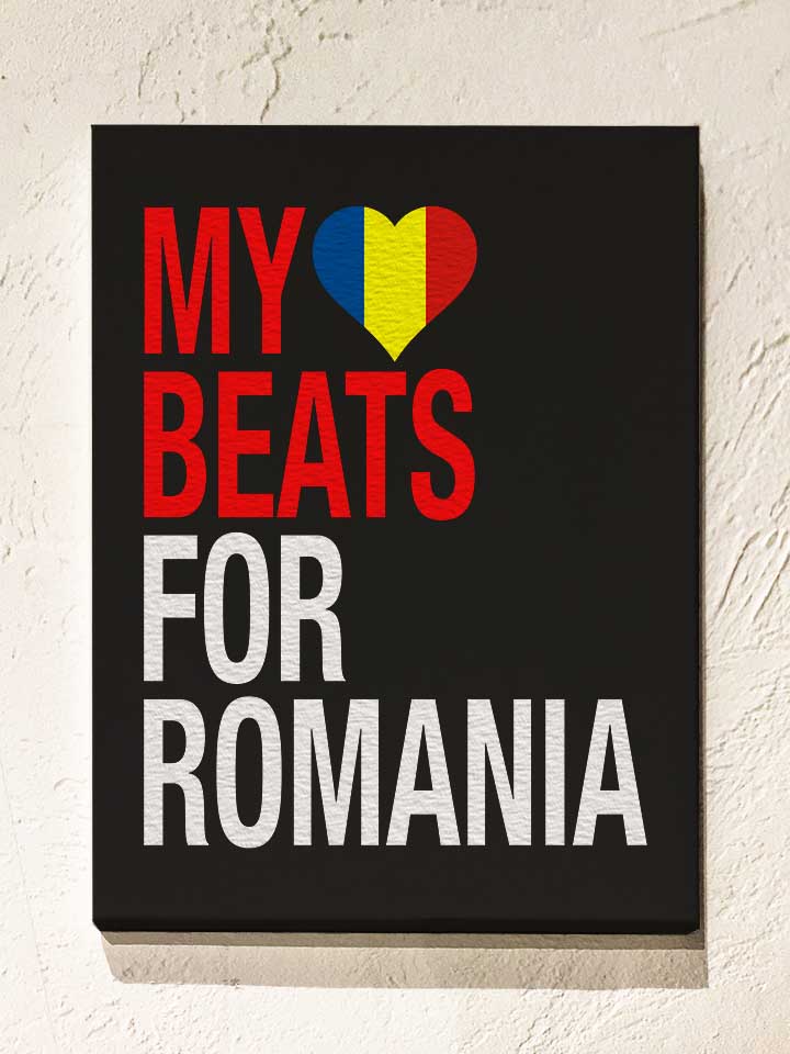 my-heart-beats-for-romania-leinwand schwarz 1