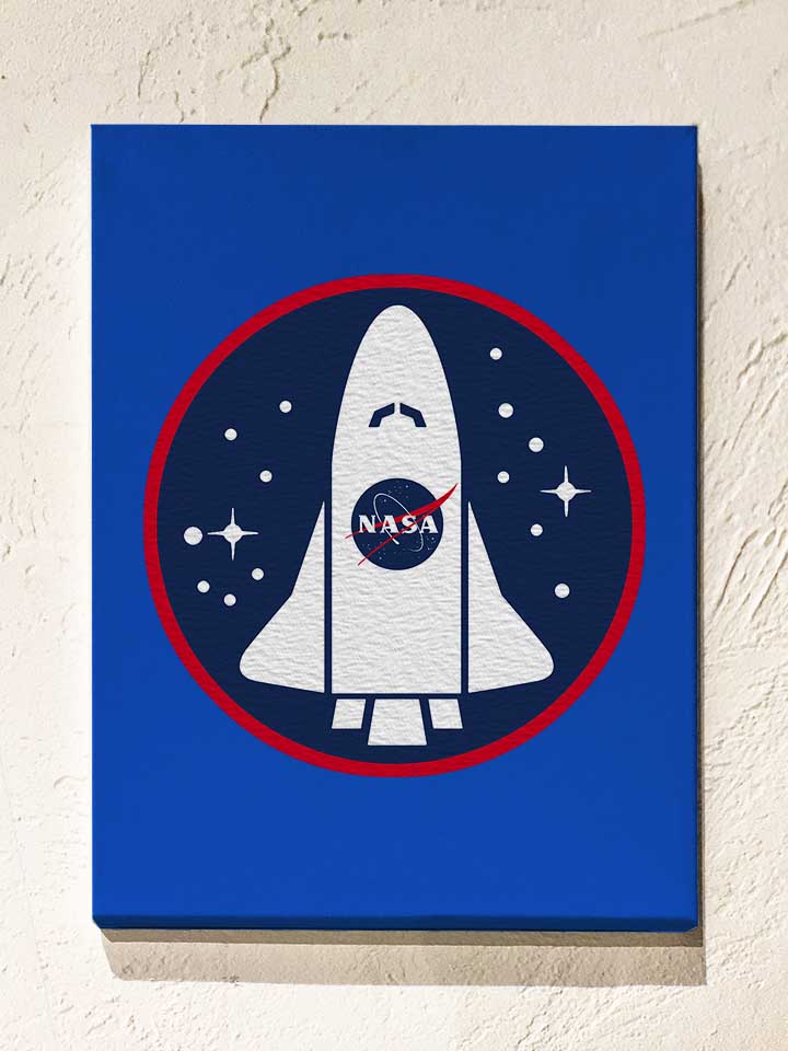 Nasa Shuttle Logo Leinwand royal 30x40 cm