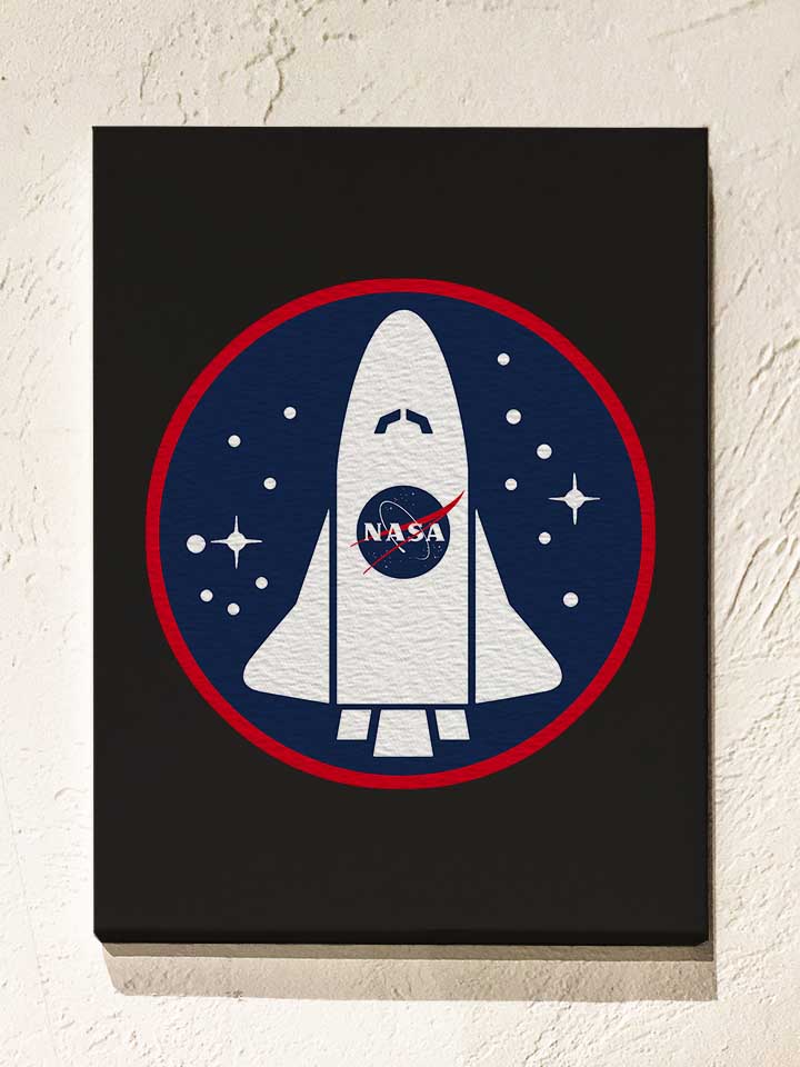 nasa-shuttle-logo-leinwand schwarz 1