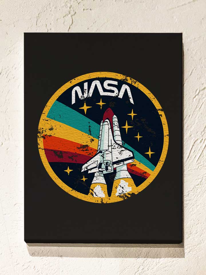 nasa-space-shuttle-vintage-leinwand schwarz 1