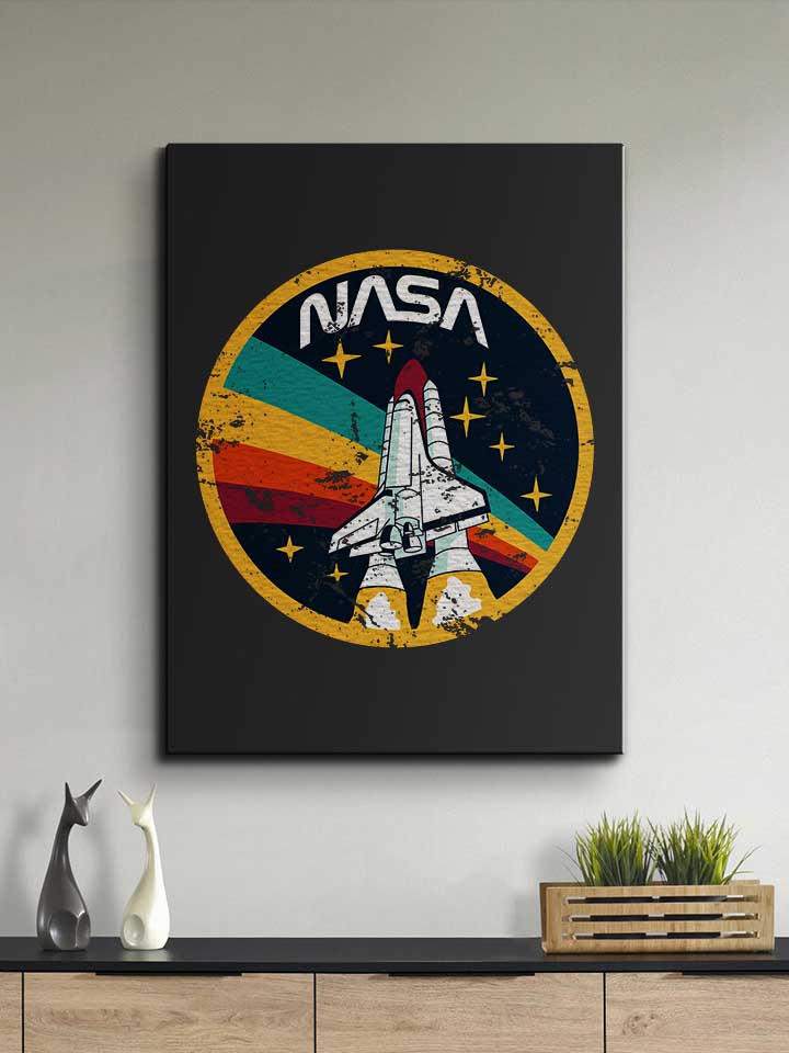 nasa-space-shuttle-vintage-leinwand schwarz 2