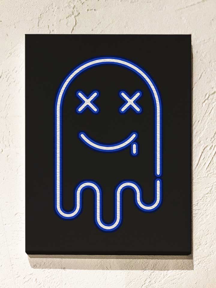 neon-ghost-leinwand schwarz 1