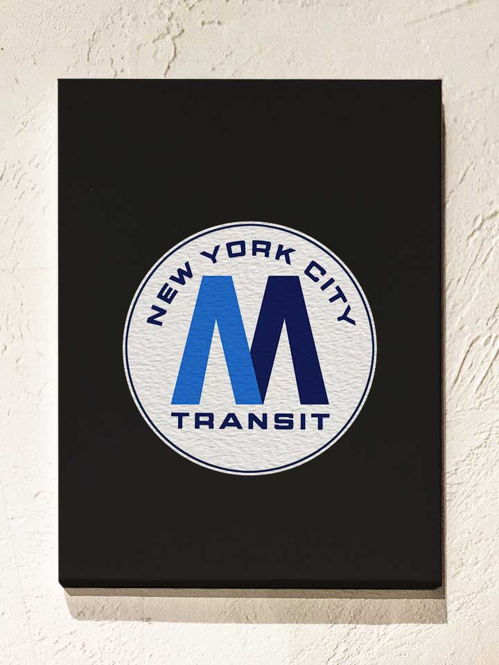 new-york-city-transit-subway-logo-leinwand schwarz 1