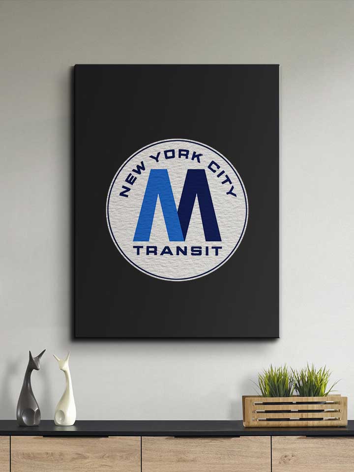 new-york-city-transit-subway-logo-leinwand schwarz 2