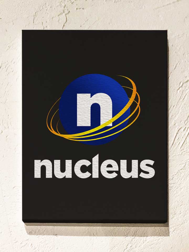 Nucleus Logo Leinwand schwarz 30x40 cm