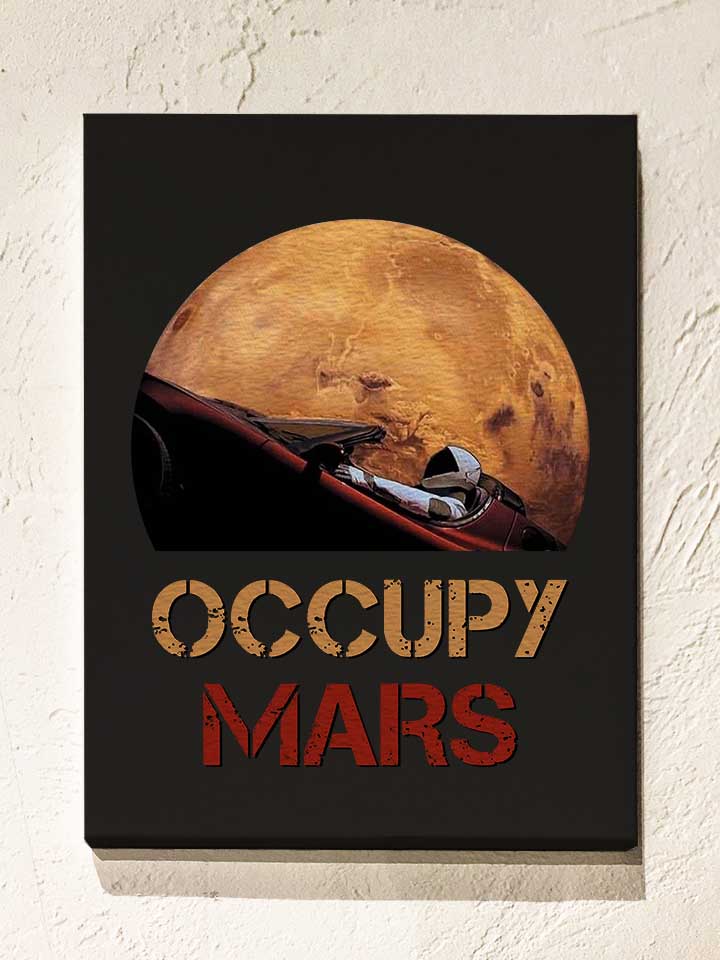 occupy-mars-space-car-leinwand schwarz 1