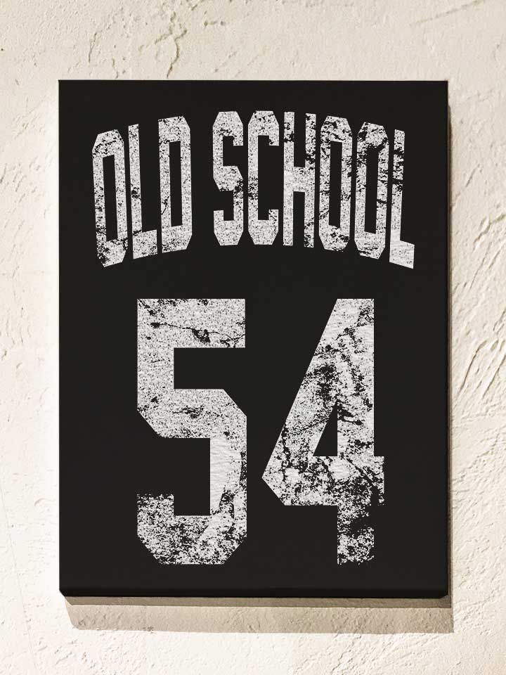 Oldschool 1954 Leinwand schwarz 30x40 cm