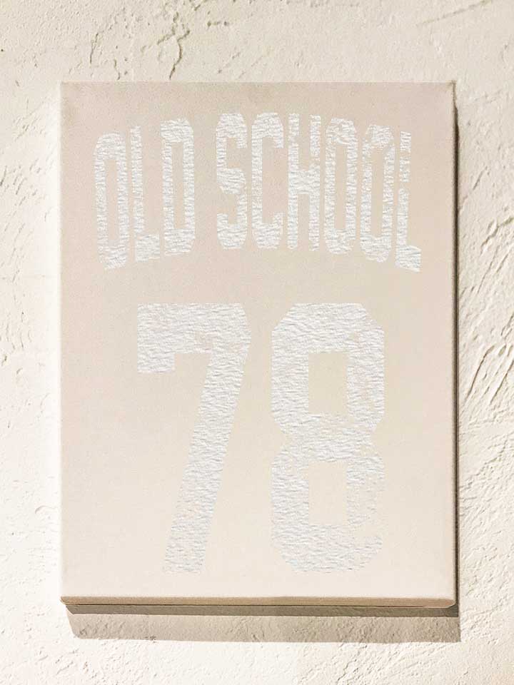 Oldschool 1978 Leinwand weiss 30x40 cm