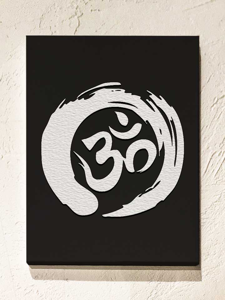 om-symbol-zen-circle-leinwand schwarz 1