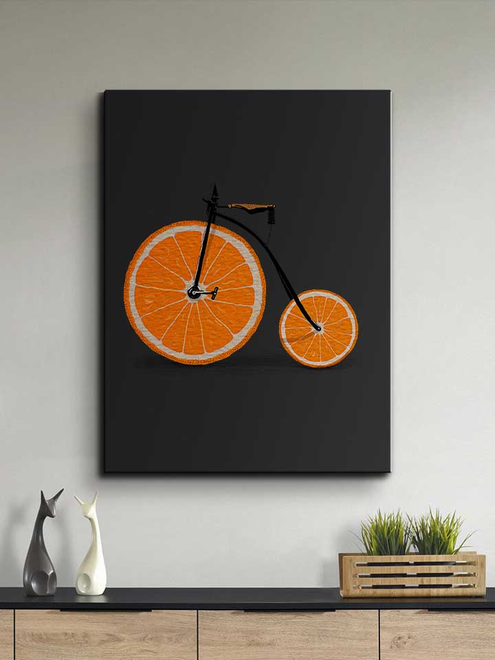 orange-bike-leinwand schwarz 2