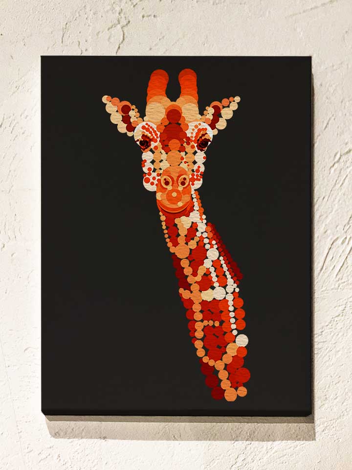 orange-giraffe-leinwand schwarz 1