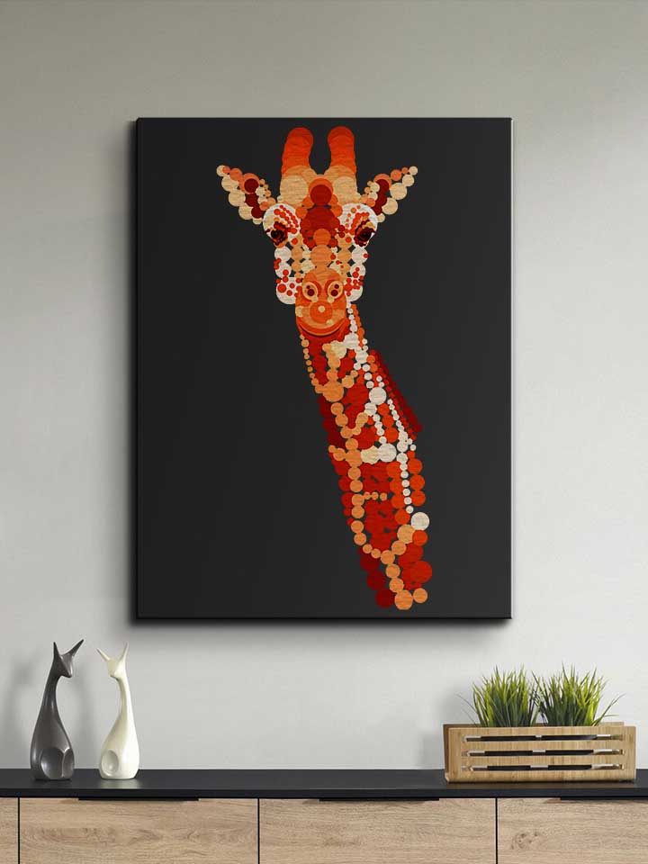 orange-giraffe-leinwand schwarz 2