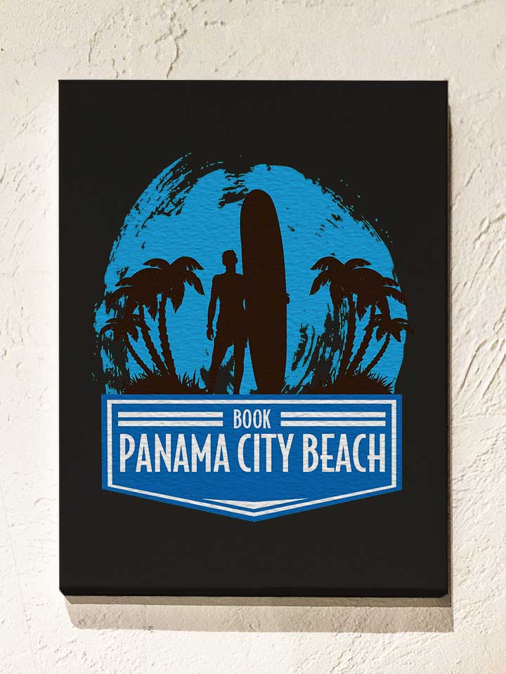 panama-city-surf-leinwand schwarz 1
